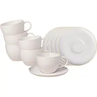 Like. by Villeroy & Boch Kaffeetassen mit Untertassen Crafted 170 ml Set van 12