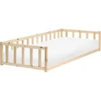 Beliani AURIBEAU - Kinderbed - Lichtbruin - 90 x 200 cm - Dennenhout