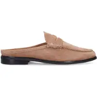 Manfield Taupe suède loafers | Maat 44