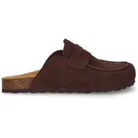 Manfield Bruine suède clogs | Maat 36