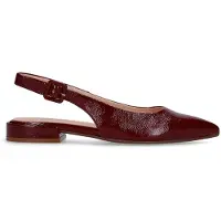 Manfield Bordeaux rode lakleren slingbacks | Maat 40
