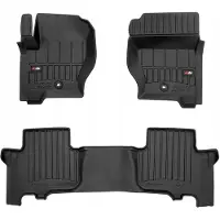 Frogum No.77 - Automatten set - Geschikt voor Land Rover Discovery III 2004-2009 - 3D TPE Rubber - 3-delig (Achterbank eendelig) - Zwart