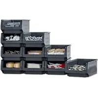 Ssi Magazijnbak LF 532 - gerecycleerde kunststof - L 500 x B 312 x H 200 mm - 23,5 l - ijzergrijs - 10 stuks