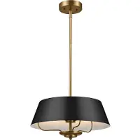 Kichler LED Hanglamp Luella | 3X E14 Max 40W | Dimbaar | Black & Brass