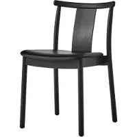 Audo Copenhagen Merkur stoel met kussen Black-Dakar 0842 black