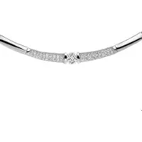 Trendjuwelier huiscollectie 1321405 Zilveren Ketting Tussenstuk Zirkonia 42 + 3 cm