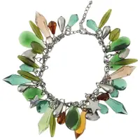 Behave - Bedelarmband groen met hangers - Speels detail - Boho stijl