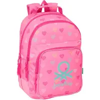 Safta Benetton rugzak, 20 liter, 32x42x15 cm, roze. Kinderrugzak, roze, one size