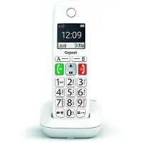 Gigaset E290, analoge/DECT-telefoon, draadloze headset, luidsprekerfunctie, 150 nummers, nummerherkenning, wit