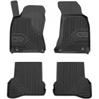 Frogum No.77 - Automatten set - Geschikt voor VW Passat B5 1996-2005 - Ronde drukklemmen (stopery) - 3D TPE Rubber - 4-delig - Zwart