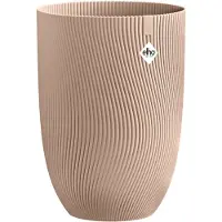 Elho Sereh Hoog 30 - Bloempot voor Binnen & Buiten - 100% Gerecycled Plastic - Ø 29.5 x H 40.5 cm - Koele klei