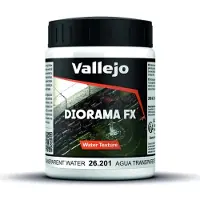 Vallejo Modelbouwdecoratie - 26201 Water Textures 201 - Transparant Water - 200ml Effecten potje