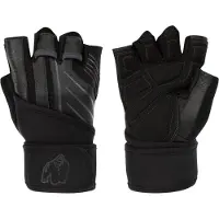 Gorilla wear Dallas Wrist Wrap Handschoenen 2.0 - Zwart/Grijs - S