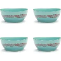 Serax Feast Kom S - Set van 4 Azure|Red Stripes