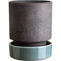 Bergs Potter Hoff pot Ø18 cm, Raw Grey-Misty Blue