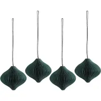 Scandi Living Onion kerstballen 4-pack Forest Green