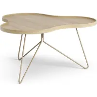 Swedese Flower mono tafel 84 x 90cm H45 Gelakt eiken-nutmeg RAL1019