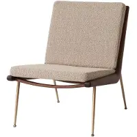 &tradition Boomerang HM1 fauteuil Karakorum 003 beige-walnoothouten poten geolied