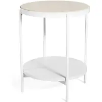 SMD Design Lene bijzettafel wit, hoog, wit gepigmenteerd essenfineer