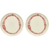 Serax - Ottolenghi Feast - Bord M - Wit/Rood - 22 Ø - 2 stuks