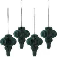 Scandi Living Spira kerstballen 4-pack Forest Green