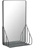 Scandi Living Nod spiegel met plank 30x50 cm Black