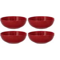 Scandi Living Dots ontbijtkom 60 cl 4 stuks Rood