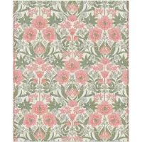 Ekelund Linneväveri Bettys tulpaner deken 140x170 cm Roze-groen