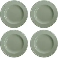 Scandi Living Dots bord 28 cm 4 stuks Groen