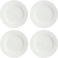Scandi Living Dots klein bord 22 cm 4 stuks Crème wit