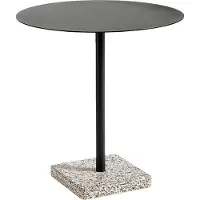 HAY Terrazzo eettafel Ø70 cm Grey terrazzo-anthracite