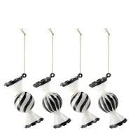 Scandi Living Jolly kerstbal 4-pack Wit
