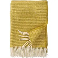 Klippan Yllefabrik Sorbet wollen plaid 130x200 cm Banaan