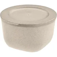 Koziol Connect schaal met deksel 1 L biocirculaire thermoplast Nature desert sand