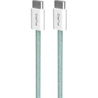 Puro PUCCCFABK415MTNGRN USB-kabel USB 2.0 1,5 m USB C Groen, Wit
