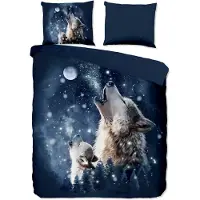 Pure Dekbedovertrek Micropercal Moon - blue 240x200/220cm