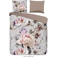 Muller Textil Descanso Dekbedovertrek "Colinda" - Grijs - (200x220 cm) - 100% Katoen