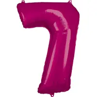 Amscan Folieballon 58 X 88 Cm Nummer 7 Roze