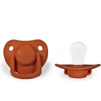 Filibabba - Set van 2 anatomische siliconen fopspenen 0-6m - Terracotta Dès la naissance - 6 mois