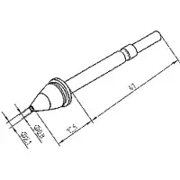 Ersa X-TOOL 0722ED0821/SB Desoldeerpunt Conisch Grootte soldeerpunt 1 mm Lengte soldeerpunt: 1 mm Inhoud: 1 stuk(s)