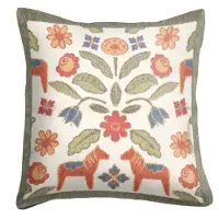 Ekelund Linneväveri Kurbitsblom kussensloop 40x40 cm Multi