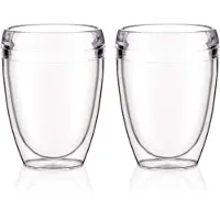 Bodum - PAVINA OUTDOOR - Set 2 gobelets double paroi plastique - PC - incassable - 0.35 l