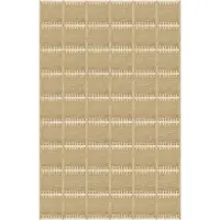Layered Lilly wollen vloerkleed Mustard, 300x400 cm