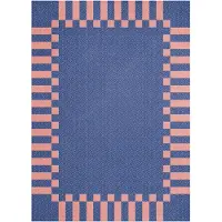 Layered Teklan frame wollen vloerkleed Cobalt salmon, 250x350 cm