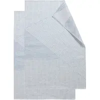 NJRD Stripes keukenhanddoek 47x70 cm 2-pack Blauw-wit