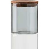 Aida Raw glazen pot met houten deksel klein