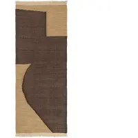 Ferm Living Forene gangloper Tan-Chocolate, 80x200 cm