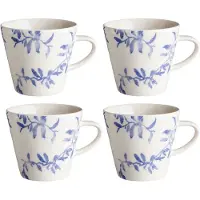 Scandi Living Havspil mok 30 cl 4-pak blauw-wit