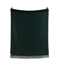 Røros Tweed Vega Plaid 150x210 Cm Donkergroen - Plaids & dekens Noorse Lamswol Dark Green - 4354
