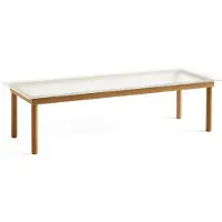 HAY Kofi salontafel Oak-ribbed glass, 50 cm